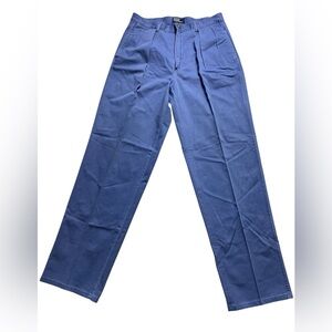 Vintage Polo Ralph Lauren Pants Mens 32x32 Blue Pleated Trousers Made In USA